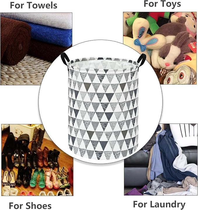 Baby Waterproof Storage Basket Kids Hamper Nursery Bins Organizer Gift Toy Box Laundry Basket for Women Large Canvas Collapsible Chest for Home/Dorm/Office/Room Decor - Image 6