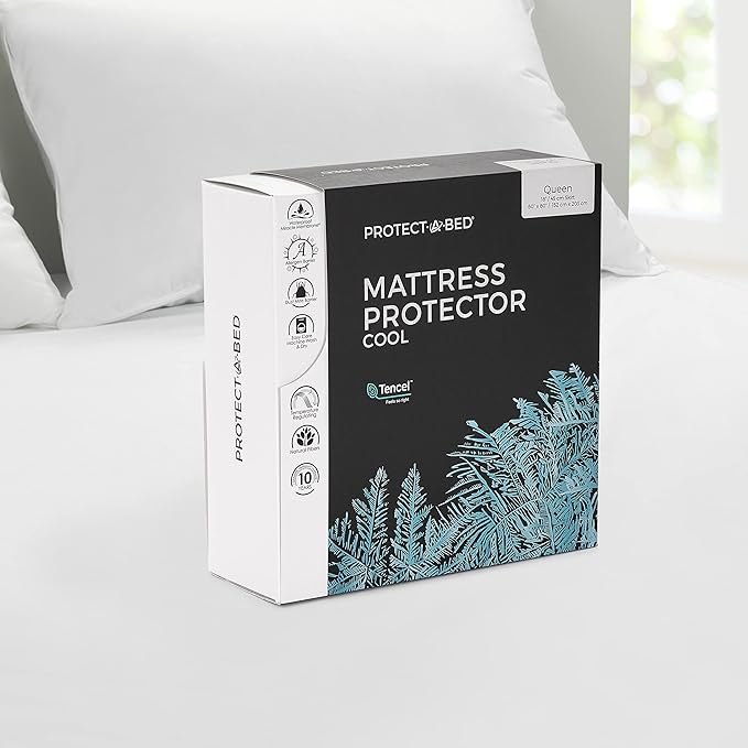 Protect-A-Bed Cool Waterproof Mattress Protector, Queen
