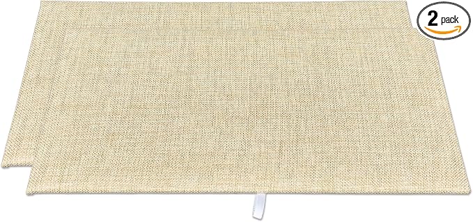TheDisplayGuys For Your Modern Living 2-Pack Flat Foam Cushion Jewelry Display Pad Inserts - Burlap - Tray/Case Liners - Necklaces, Bracelets, Watches (Beige) by The Display Guys by TheDisplayGuysForYourModernLiving