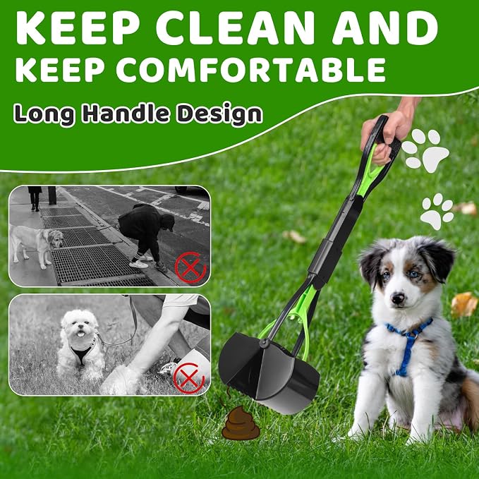 Dog Poop Trash Can Outside with Pooper Scooper and Metal Rake & Tray, 20L/5Gal Dog Waste Trash Can with Lid, Pedal and Removable Inner Waste Bin, Pet Poop Bin with 100 Bags - Image 5