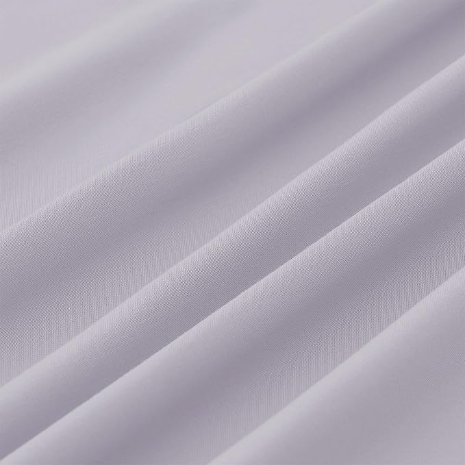 Modern Threads Soft Microfiber Solid Sheets - Luxurious Microfiber Bed Sheets - Includes Flat Sheet, Fitted Sheet with Deep Pockets, & Pillowcases Lilac Marble King