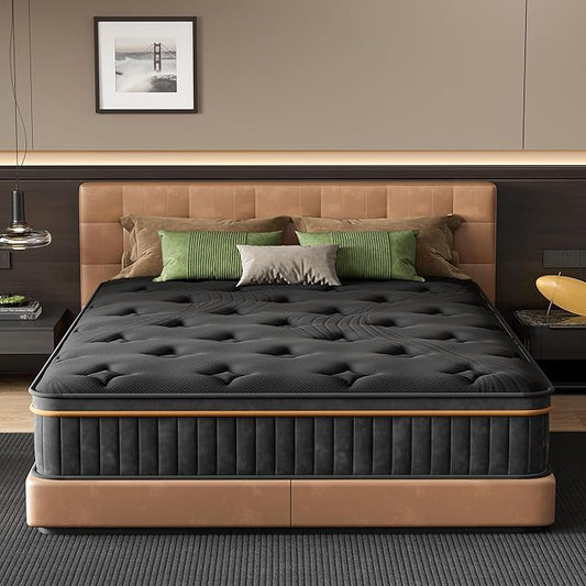Twin Size 10 Inch Hybrid Mattress for Kids, Teens & Guest Rooms, Zoned Support with Targeted Comfort, Pocket Coil & Foam for Pressure Relief, CertiPUR-US Certified, Mattress in a Box