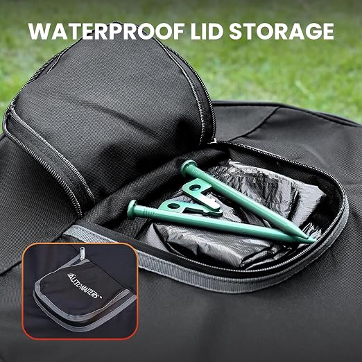Pop-Up Trash Bin with Removable Divider, Heavy Duty Bottom, Collapsible Storage for Camping, Laundry, Storage and Garden, Waterproof and Tear Resistance Material with Air Vent - Image 5