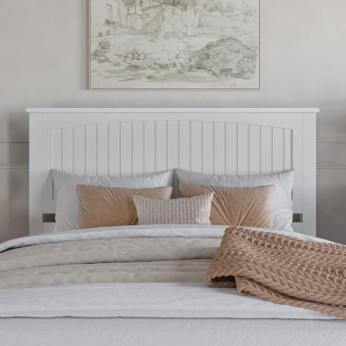 AFI, Nantucket Queen Solid Wood Panel Headboard, White