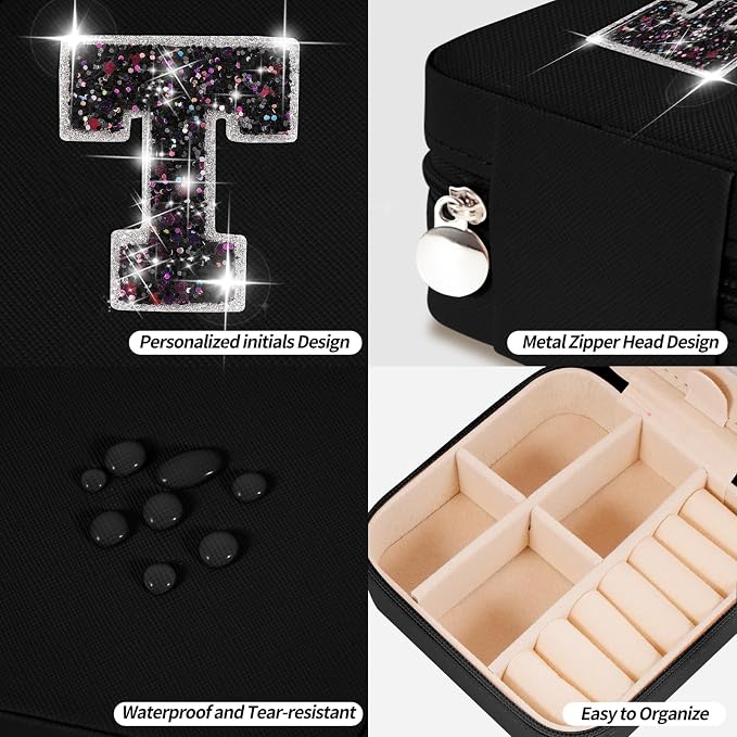 Uygafly Teacher Appreciation Gifts for Women,Teacher Gifts Ideas,Thank You Teacher Gifts from Students Birthday Gifts Teacher Retirement Gifts for Women Teachers Day Gift,Jewelry Case | Black,T - Image 4
