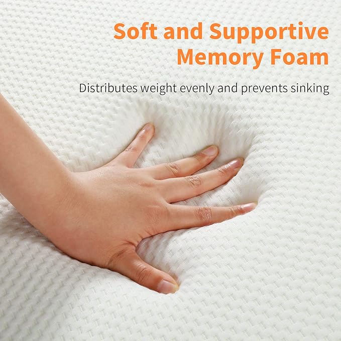 HOMBYS Memory Foam Bed Mattress Topper with Removable Cover, Massage Table Mattress Topper with Elastic Bands, Non-Slip Lash Bed Cushion Only, 73"x29"x2"