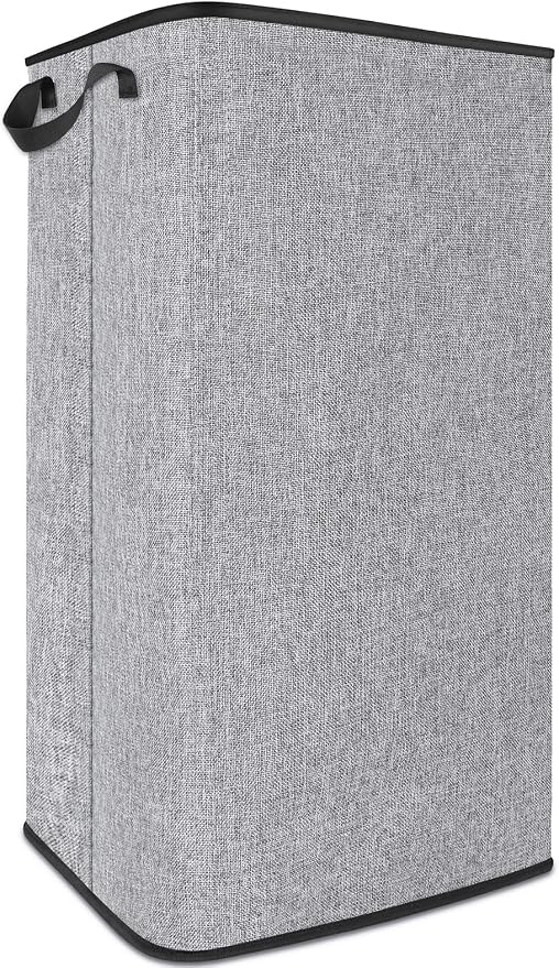 SNIGJAT Extra Large Laundry Hamper, 100 L Tall Laundry Basket with Sturdy Handles, Dirty Clothes Basket for Bedroom, Large Hamper, Sturdy Storage Organizer for Clothes Toys Grey by SNIGJAT