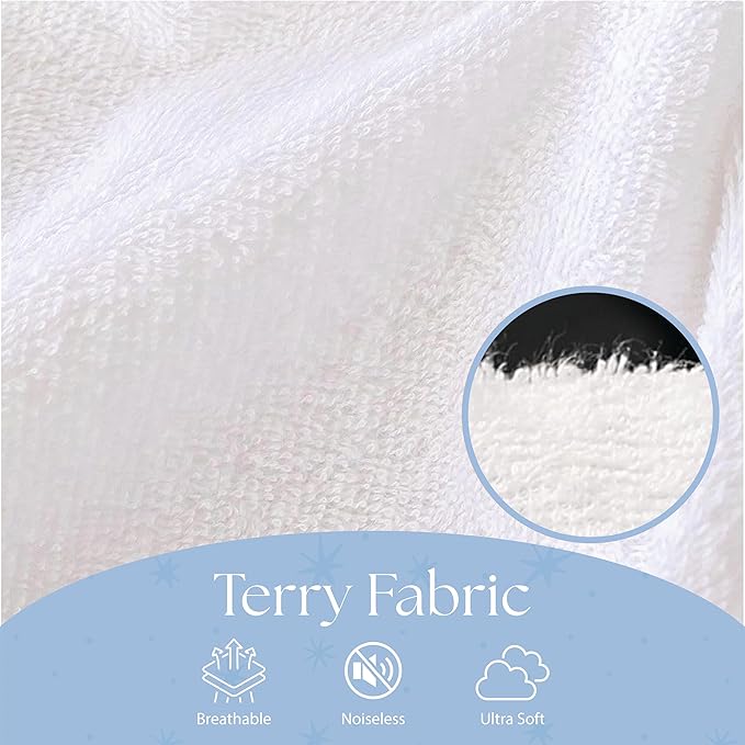 Snuze Soft Terry Mattress Protector – Full Size, Waterproof Cover – Soft, Breathable, Machine Washable, Fits Up to 20” Deep Mattress