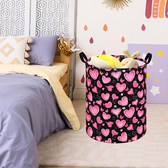 MAIZMZ Girls Storage Basket Kids Hamper Storage Bins Organizer Toy Box Large Canvas Waterproof Laundry Basket for Home/Dorm/Kitchen/Pet/Office/Closet/Shelf/Gift Baskets - Image 5