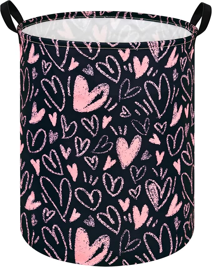 MAIZMZ Girls Room Storage Basket Decor Organizer Bins Kids Hamper Storage Bins Toy Box Women Laundry Basket Large Canvas Collapsible Chest for Home/Dorm/Kitchen/Pet/Office/Closet/Shelf/Gift Baskets by Unknown