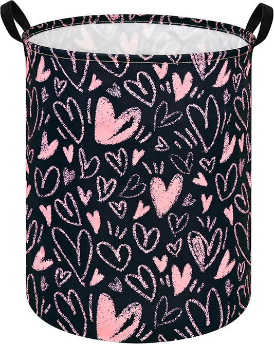 MAIZMZ Girls Room Storage Basket Decor Organizer Bins Kids Hamper Storage Bins Toy Box Women Laundry Basket Large Canvas Collapsible Chest for Home/Dorm/Kitchen/Pet/Office/Closet/Shelf/Gift Baskets by Unknown