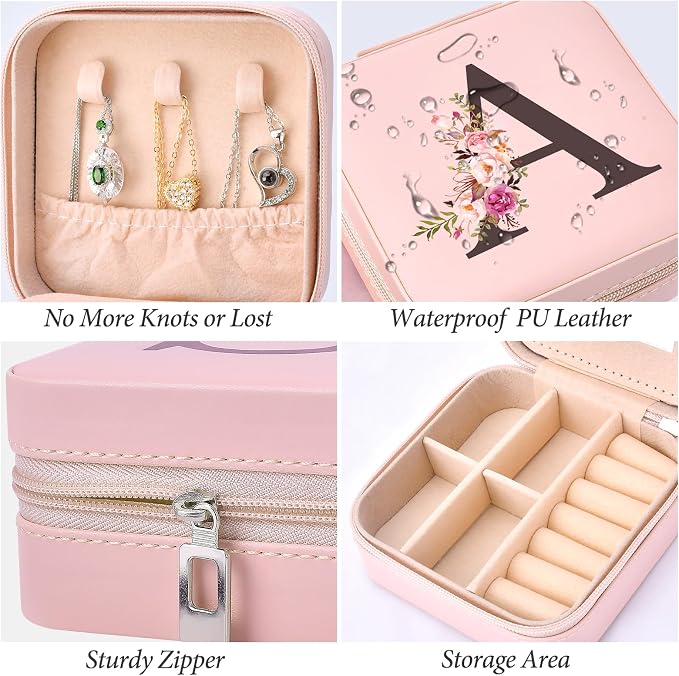 Mothers Day Mom Gifts for Wife Daughter - Stocking Stuffers for Teens Women - Teen Girl Gifts Trendy Stuff Travel Jewelry Box Case Organizer Personalized Christmas Birthday Gift Easter Basket Stuffers - Image 3