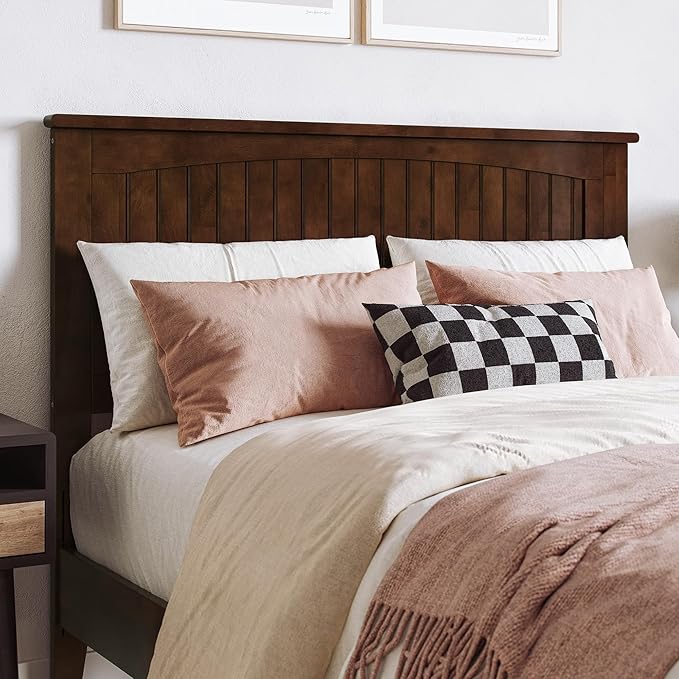 AFI, Nantucket Full Solid Wood Panel Headboard, Walnut