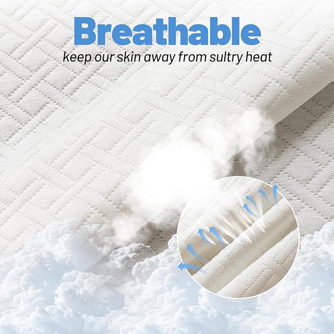 Premium Bamboo Mattress Protector – Twin Size, Waterproof, & Ultra Soft Breathable Noiseless Washable Bed Mattress Cover for Comfort & Protection MC01TWIN-L