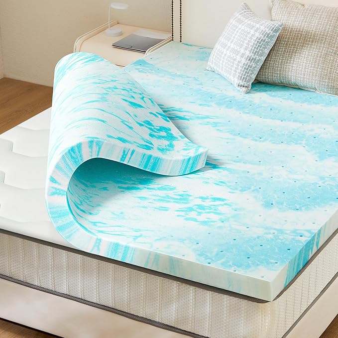 Mattress Topper, Full Size Cooling Memory Foam Bed Toppers, 3 Inch Soft Mattress Pads for Sleeper Sofa, RV, Camper, CertiPUR-US Certified
