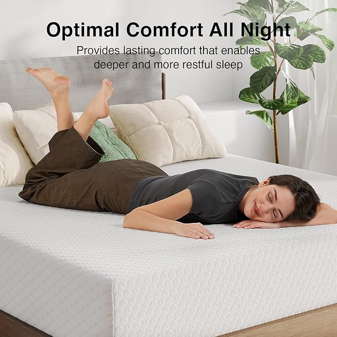 Novilla Twin Size Mattress, 10 Inch Memory Foam Mattress Twin for Balanced Support & Pressure Relief, Cooling Comfort for Nightlong Refreshment, CertiPUR-US Certified Mattress in a Box, Medium Firm