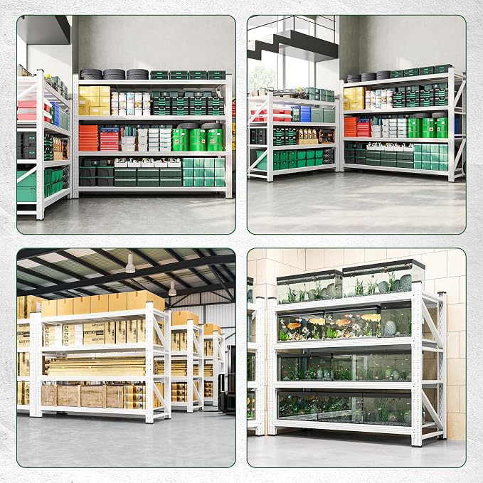 Letaya 3000LBS Storage Shelves Heavy Duty,70" H Garage Shelving Units, 4 Tier Adjustable Utility Rack Shelf,Large Metal Industrial Shelves,for Shop,Warehouse,Basement (48" W x 24" D x 70" H) - Image 6