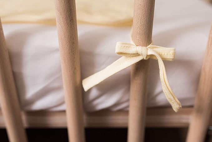 SheetWorld Crib Bib Sheet Saver - 13x27 Inches, Soft Cotton Material, 4 Secure Corner Ties - Essential Baby Bedding for Easy Clean-Up and Comfort - Proudly Made in The USA