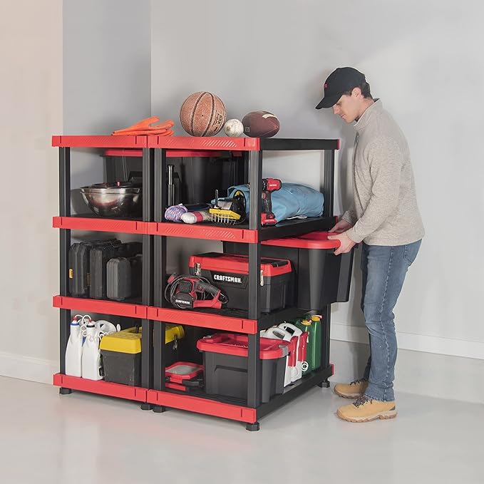 CX Craftsman 4-Tier Highly Durable Storage Rack, 4 Shleves That Support up to 200lbs/shelf, Organization and Storage, Weather-Resistant Design, Easy Assembly, American Made (55H x 40W x 24D) - Image 2