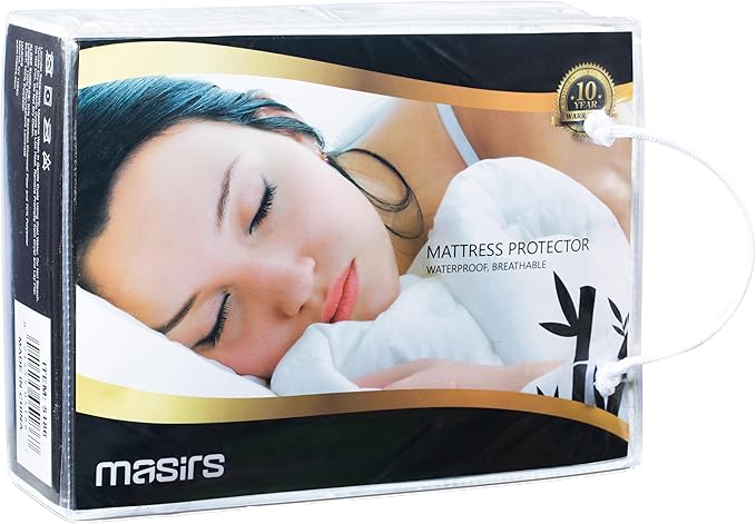 Masirs Waterproof Mattress Protector - Thick and Soft Quilted Fabric Will Give You a Comfortable, Quiet and Cool Night Sleep. Quality Fabric That is Durable and Machine Wash Really Well. (King Size)