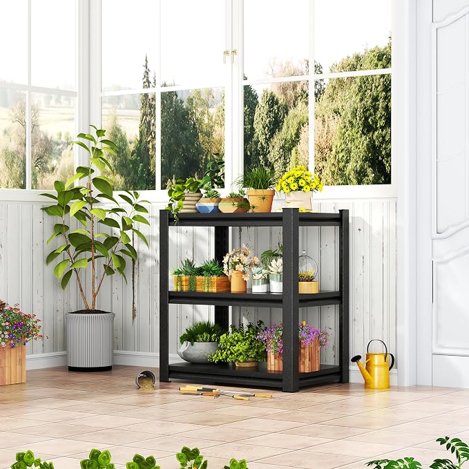 2-Tier Storage Shelves,1200 Lbs Metal Shelving Unit, Double-Layer Columns, Adjustable Reinforcing Shelves for Coffee Table in Living Room, Bedroom, Kitchen，Office(16''W*10''D*22''H) - Image 2
