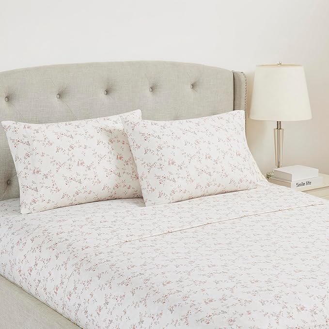 Modern Threads Silky Soft Microfiber and Wrinkle Free Sheets - Luxurious Microfiber Bed Sheets Includes Flat Sheet, Fitted Sheet with Deep Pockets, & Pillowcases Kashmir Rose Clay, California King