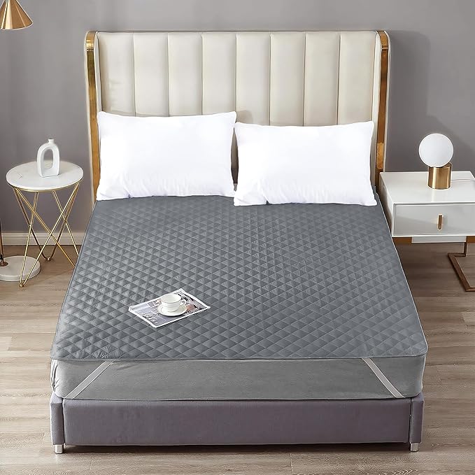 California King Mattress Protector – Waterproof Mattress Pad for Incontinence – Soft, Breathable, Washable Cover with Strong Elastic Corner Straps – Fits Up to 16" Deep