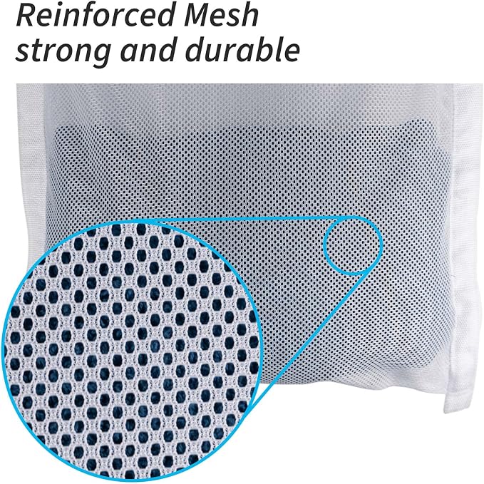 Over Door Large Mesh Laundry Hamper Bag, 2 Pcs Washable Laundry Basket for Bedroom/Dorm/Bathroom - Image 4