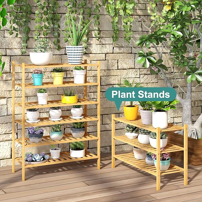 viewcare 3-Tier Free Standing Shoe Racks, Bamboo Wood Shoe Rack for Entryway & Closet, Beautiful | Natural | Functional | Sturdy Shoe Rack - Image 5