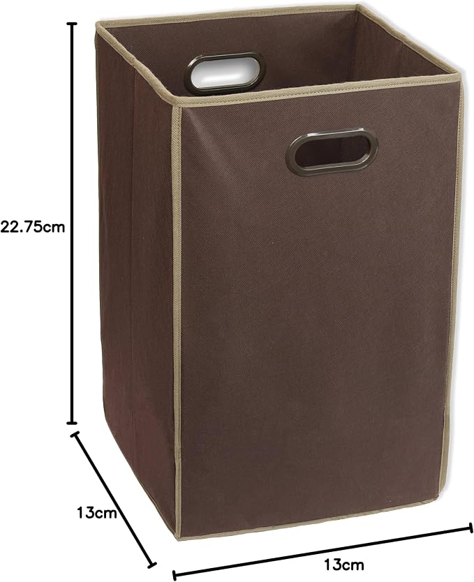 Simple Houseware Foldable Closet Laundry Hamper Basket, Brown - Image 5