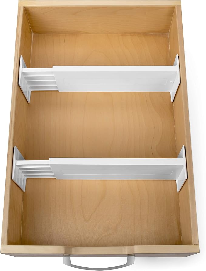 Dial Industries Adjustable Dresser Drawer Clothes Organizer Dividers, Set of 4, 4.5" Deep - Image 4