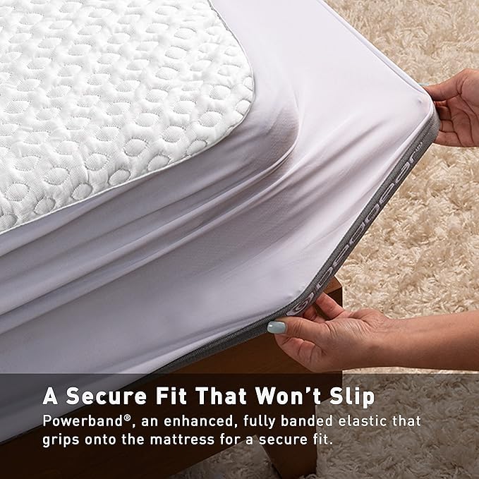 Bedgear Ver-Tex Cooling Twin XL Mattress Protector for College Dorm Room - Waterproof and Instant Cooling Mattress Cover for Bed - Deep Pockets and Adjustable Base Friendly - Hypoallergenic