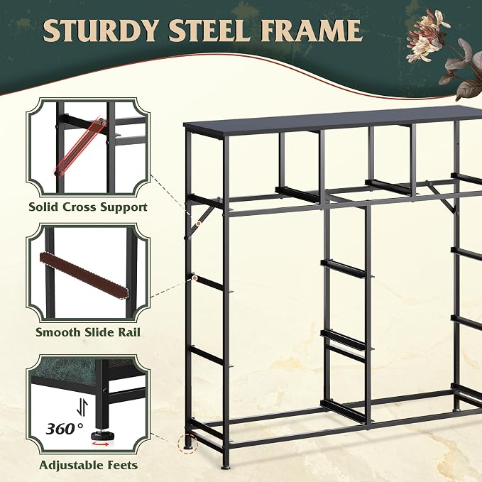 WLIVE 9 Drawer Dresser, Fabric Storage Tower for Bedroom, Hallway, Closet, Tall Chest Organizer Unit for Bedroom with Fabric Bins, Steel Frame, Wood Top, Easy Pull Handle, Vintage Green - Image 7