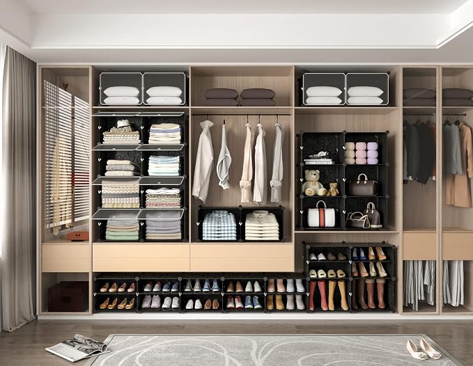 HOMIDEC Shoe Rack, 8 Tier Shoe Storage Cabinet 32 Pair Plastic Shoe Shelves Organizer for Closet Hallway Bedroom Entryway - Image 6