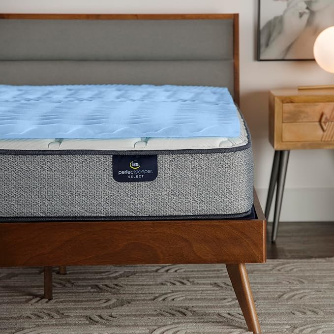 Serta Comfort Zone Cooling Memory Foam Mattress Topper, 1.5 Inch, Twin XL