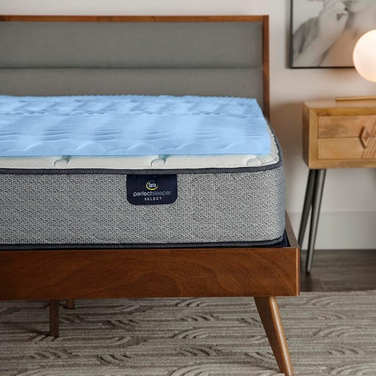 Serta Comfort Zone Cooling Memory Foam Mattress Topper, 1.5 Inch, Queen