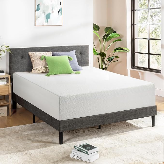 Best Price Mattress 14" Signature Green Tea Memory Foam Mattress, Full, White