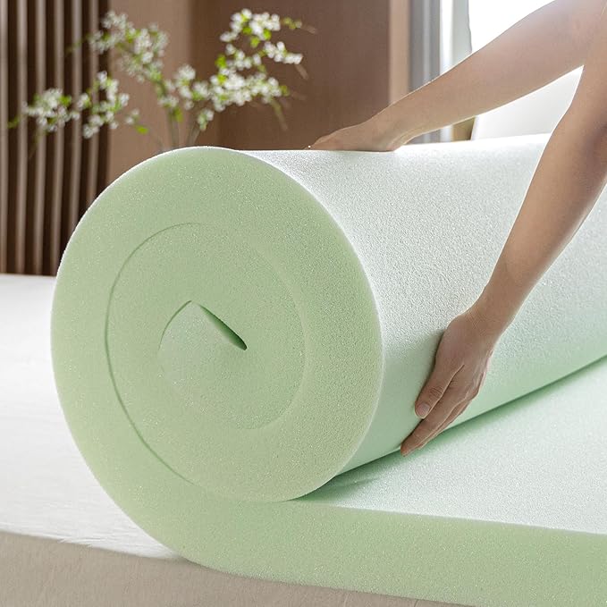 ZINUS 4 Inch Green Tea Memory Foam Mattress Topper, Dorm Bedding, Pressure-Relieving Layer, Ideal for Back Pain Relief, Compact WONDERBOX Packaging, CertiPUR-US Certified, Twin