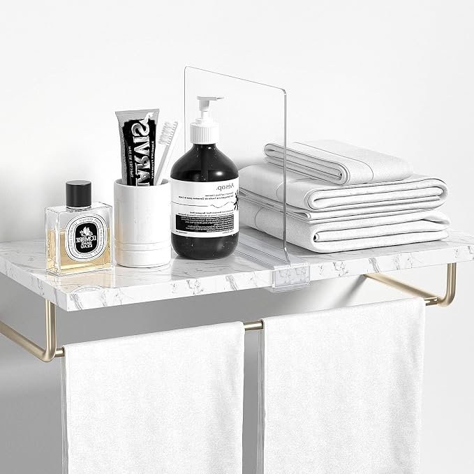 Aolloa 6 PCS Shelf Dividers for Closet Organization Acrylic Clear Closet Shelf Divider for Wooden Shelving Suitable for Wooden or Vertical Shelves Or Bedroom, Kitchen and Office - Image 8