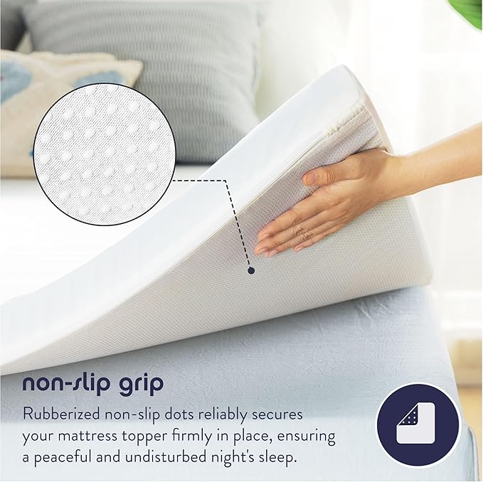 Best Price Mattress 3 Inch Gel Memory Foam Mattress Topper with Cover, CertiPUR-US Certified, Dorm Essentials, Full