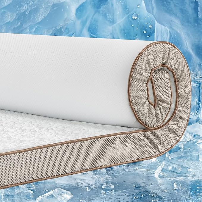 BedStory Cooling Mattress Topper King Size, 3 Inch Gel Infused Memory Foam Topper with Cool-to-Touch Removable Cover, Pressure Relief & Deep Refresh Sleep, CertiPUR-US Certified