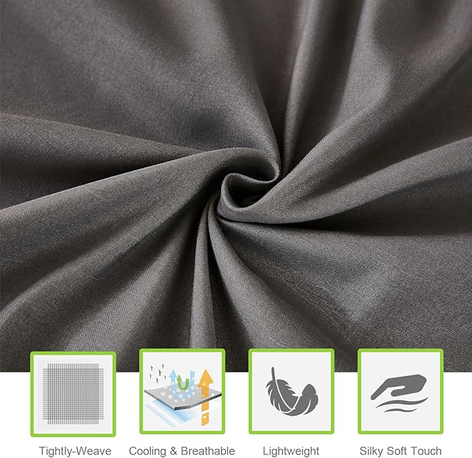 ILAVANDE King Size Sheets Set 6 Piece,Hotel Luxury Super Soft 1800 Series Microfiber Grey Bed Sheets King Set-Wrinkle Free & Breathable-14 Deep Pocket Sheets for King Size Bed(King,Neutral Grey)