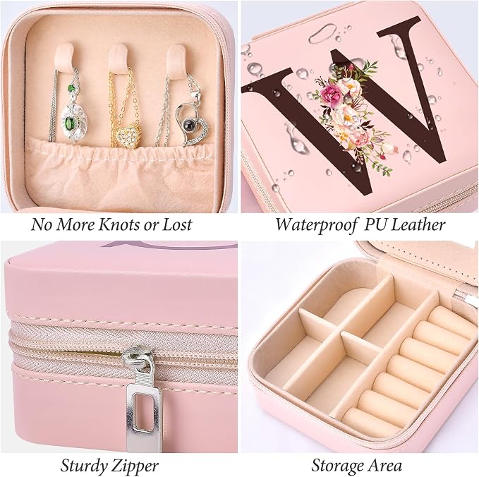 Christmas Stocking Stuffers for Women, Personalized Gifts Birthday Gift for Teen Girls, Travel Jewelry Case Box Organizer Mothers Day Mom Gifts for Daughter - Image 3