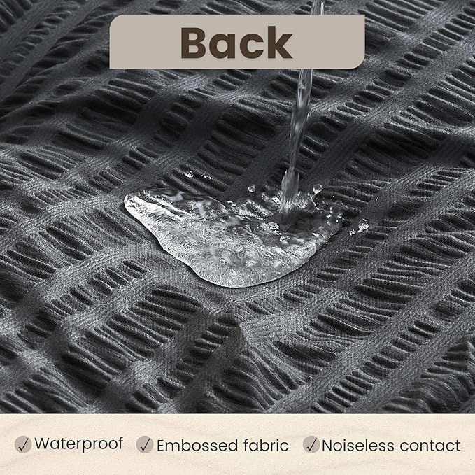 QUIETSEA Reversible Full Size Mattress Topper Egg Crate Memory Foam Mattress Topper, Bamboo Viscose Mattress Pad Full, Noiseless Waterproof Mattress Cover with Deep Pocket up to 21"(54" x 75", Grey)