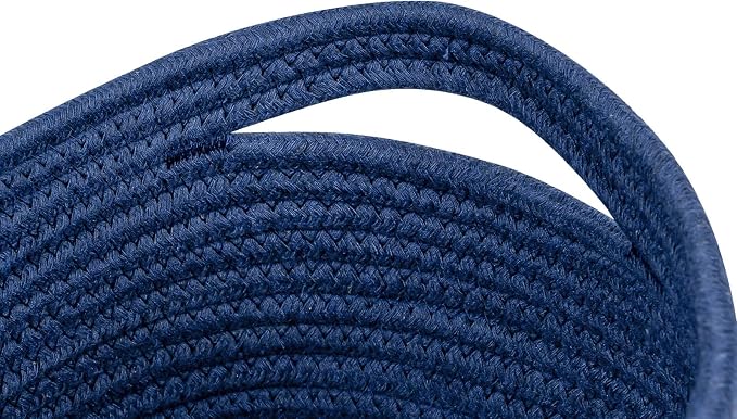 CubesLand Storage Basket, Cotton Rope, Navy Blue, 2 Pack, Organizing/Storage, Closet, Shelves, Decorative - Image 6