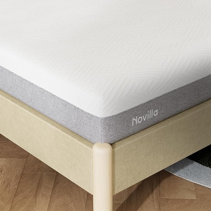 Novilla Twin Mattress, 6-Inch Gel Memory Foam Mattress for Cool Night Sleep & Pressure Relief, Medium Firm Twin Size in a Box, Bliss