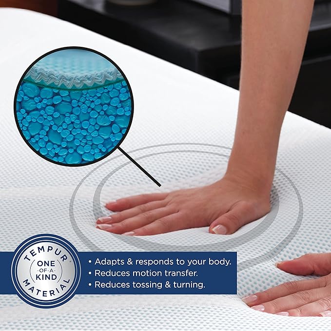 Tempur-Pedic TEMPUR Supreme 3-Inch Mattress Topper, Medium Firm, California King, White