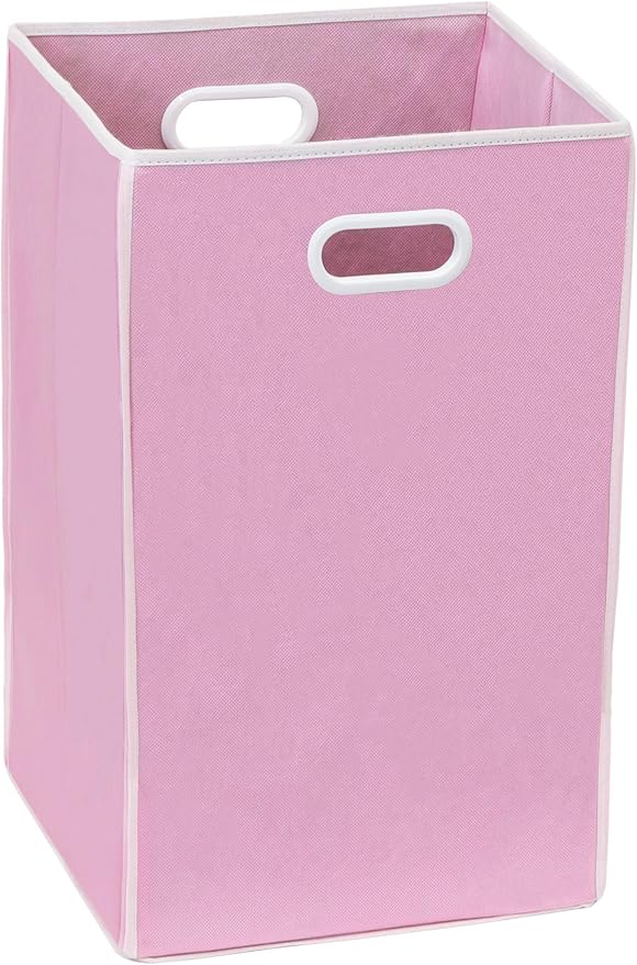 Simple Houseware Foldable Closet Laundry Hamper Basket, Pink by SimpleHouseware