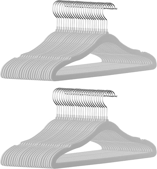 GoodtoU Kids Hangers Velvet 50 Pack 14" - kids Felt Hangers Non Slip Toddler Hanger Childrens Hanger for Kid by GoodtoU