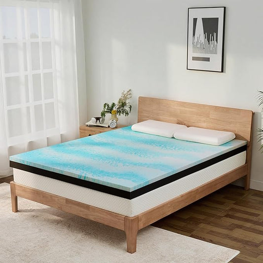 Extra Firm Mattress Topper King Size 3 Inch, Pain Relieving Foam Bed Topper for Extra Support, Gel Memory Foam&High-Density Foam Mattress Pad, CertiPUR-US Certified